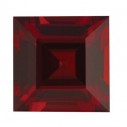 Granát mozambik štvorec 3 x 3 mm, AA, Step-cut