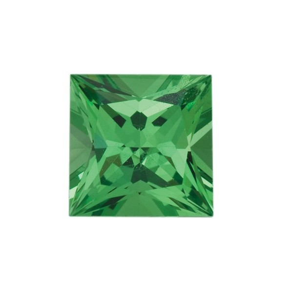 Granát tsavorit štvorec 1,75 x 1,75 mm 0,046ct Princess cut GRPPAAGR-1,75