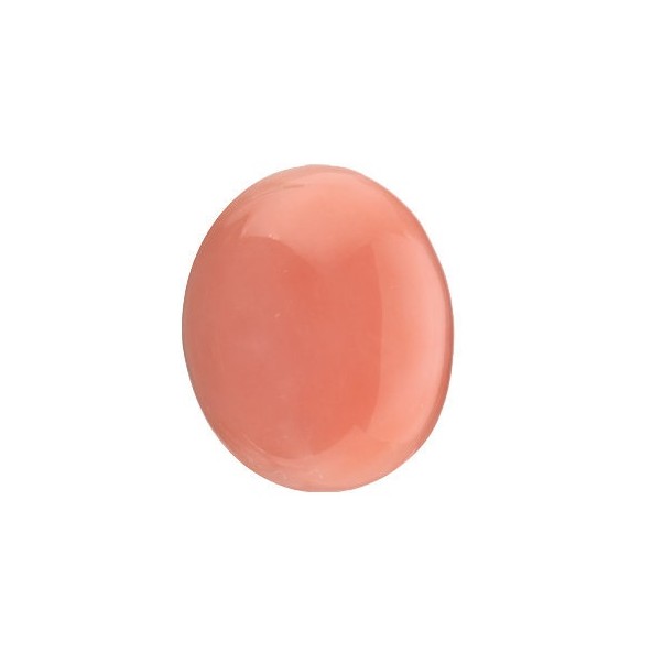 Korál ružový ovál 12 x 10 mm 4ct Kabošon KOOKSRO-12