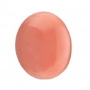 Korál ružový ovál 12 x 10 mm, Standard, Kabošon