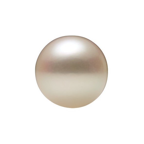 Morská perla biela okrúhla 4 mm Half-drilled MPR2AAW-4