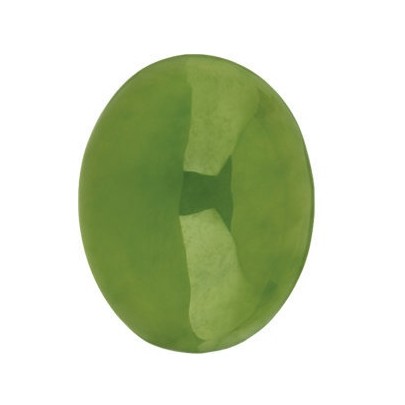 Nefrit ovál 5 x 3 mm 0,31ct Kabošon NFOKSOL-5