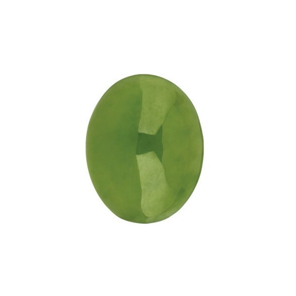 Nefrit ovál 10 x 8 mm 3,35ct Kabošon NFOKSOL-10
