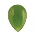 Nefrit slza 9 x 6 mm, Standard, Kabošon