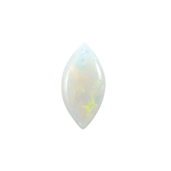 Opál biely markíz 12 x 6 mm 0,98ct Kabošon OPMKAW-12