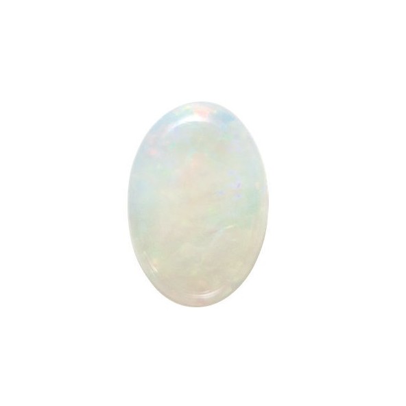 Opál biely ovál 4 x 3 mm 0,11ct Kabošon OPOKAW-4