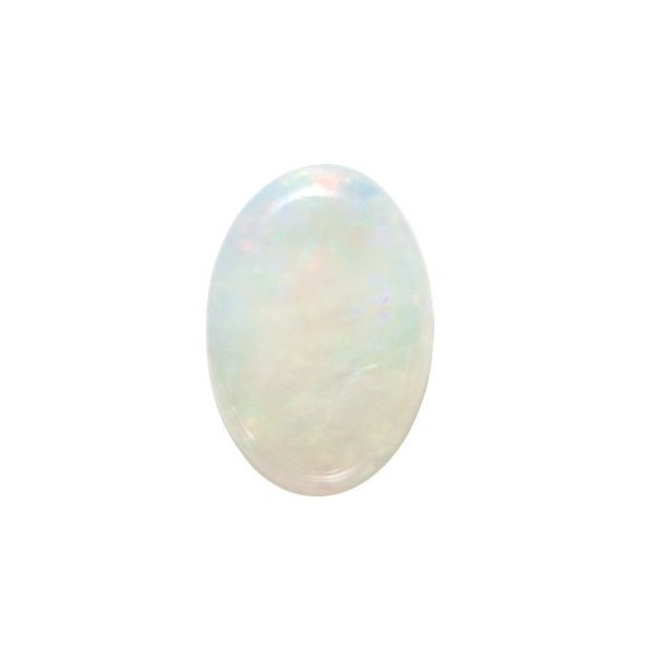 Opál biely ovál 5 x 3 mm 0,16ct Kabošon OPOKAW-5