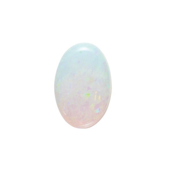Opál biely ovál 5 x 3 mm 0,16ct Kabošon OPOKAAAW-5