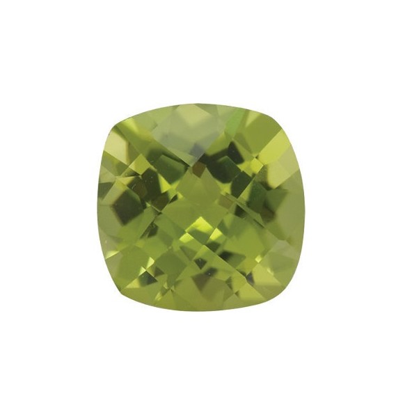 Peridot antický štvorec 5 x 5 mm 0,62ct Checkerboard cut PEVCAAPE-5