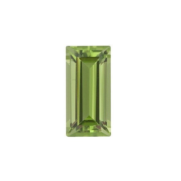 Peridot arizona rovná bageta 4 x 2 mm 0,14ct Fazetovaný PEBFAAGR-4