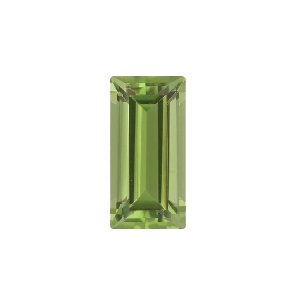 Peridot rovná bageta 4 x 2 mm 0,14ct Fazetovaný PEBFAAPE-4