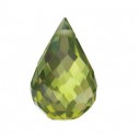 Peridot briolette 6 x 4 mm, AA, Side-Drilled