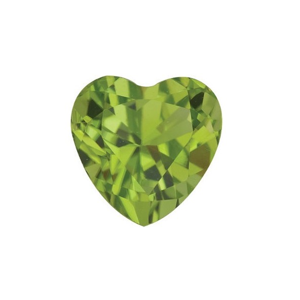 Peridot srdce 6 x 6 mm 0,94ct Fazetovaný PEHFAAPE-6