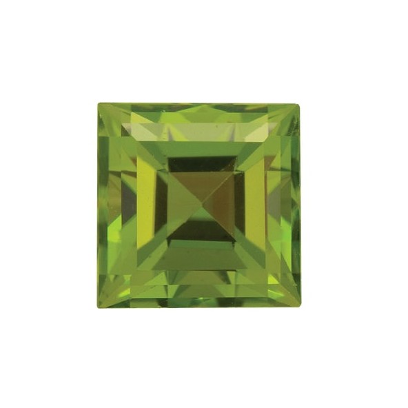 Peridot štvorec 3 x 3 mm 0,19ct Step-cut PEPSAAPE-3