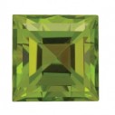 Peridot štvorec 3 x 3 mm, AA, Step-cut