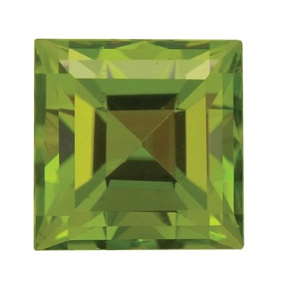 Peridot štvorec 5 x 5 mm 0,79ct Step-cut PEPSAAPE-5