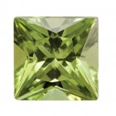 Peridot štvorec 3,5 x 3,5 mm, AA, Princess cut