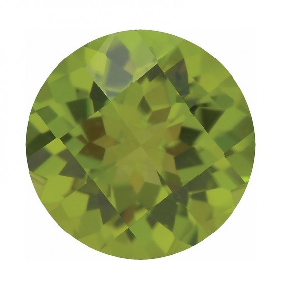 Peridot okrúhly 7 mm 1,58ct Checkerboard cut PERCAAPE-7