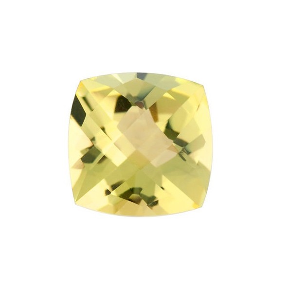 Quartz lemon antický štvorec 10 x 10 mm 3,65ct Checkerboard cut KRVCAAYL-10