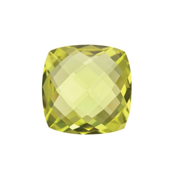 Quartz lemon antický štvorec 10 x 10 mm 4,25ct Double-sided Checkerboard cut KRVOAAYL-10