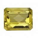 Quartz lemon emerald 9 x 7 mm, AA, Checkerboard cut