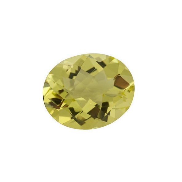 Quartz lemon ovál 10 x 8 mm 2,2ct Checkerboard cut KROCAAYL-10