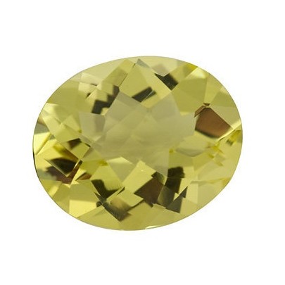 Quartz lemon ovál 14 x 10 mm 6,25ct Checkerboard cut KROCAAYL-14