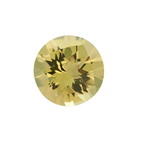 Quartz lemon okrúhly 10 mm 3,19ct Checkerboard cut KRRCAAYL-10