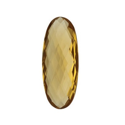 Quartz Honey ovál 25 x 10 mm 8,9ct Double-sided Checkerboard cut KROOAAHO-25