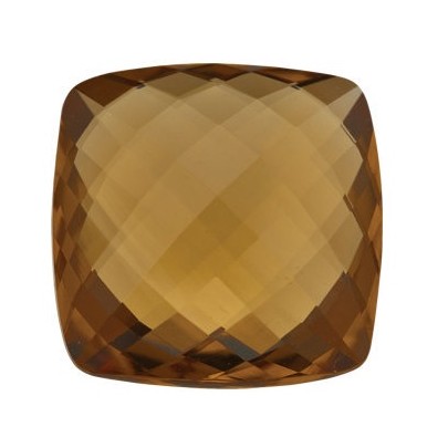 Quartz Honey antický štvorec 14 x 14 mm 10,5ct Double-sided Checkerboard cut KRVOAAHO-14