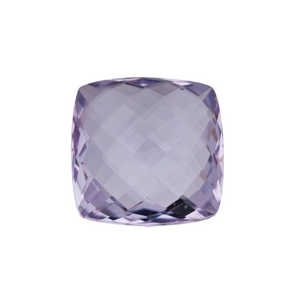 Quartz Rose de France antický štvorec 10 x 10 mm Double-sided Checkerboard cut KRVOAAPU-10