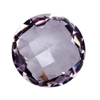 Quartz Rose de France okrúhly 10 mm 3,19ct Double-sided Checkerboard cut KRROAAPU-10