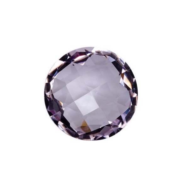 Quartz Rose de France okrúhly 10 mm 3,19ct Double-sided Checkerboard cut KRROAAPU-10