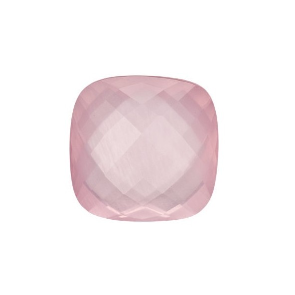 Quartz rose-ruženín antický štvorec 12 x 12 mm Double-sided Checkerboard cut KRVOAARO-12 Quartz rose-ruženín antický štvorec 12 x 12 mm Double-sided Checkerboard cut KRVOAARO-12