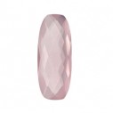 Quartz rose-ruženín antický cushion 30 x 10 mm, AA, Double-sided Checkerboard cut