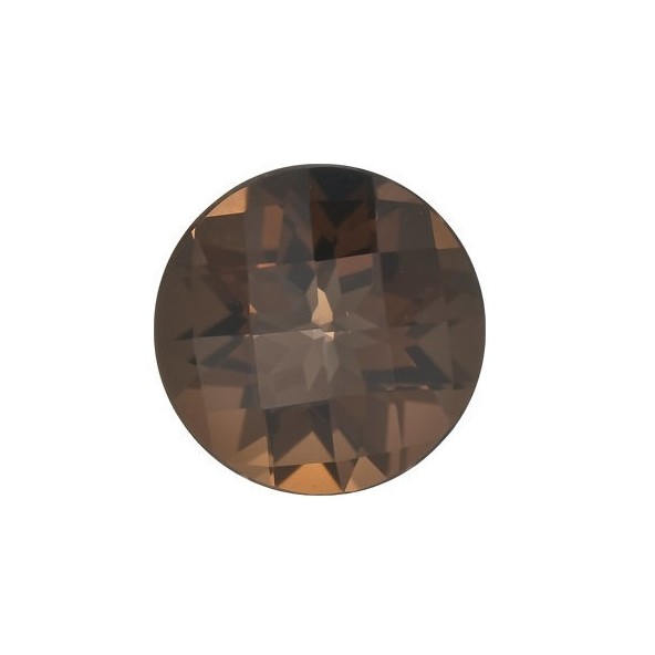 Quartz smoky-záhneda okrúhly 7 mm 1,28ct Checkerboard cut KRRCAABR-7 Quartz smoky-záhneda okrúhly 7 mm 1,28ct Checkerboard cut KRRCAABR-7