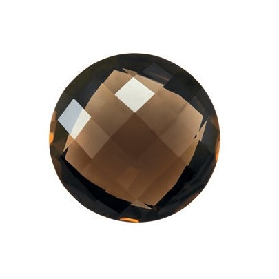 Quartz smoky-záhneda okrúhly 10 mm 3,19ct Double-sided Checkerboard cut KRROAABR-10