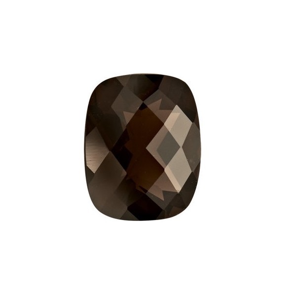 Quartz smoky-záhneda antický cushion 10 x 8 mm 2,75ct Checkerboard cut KRUCAABR-10