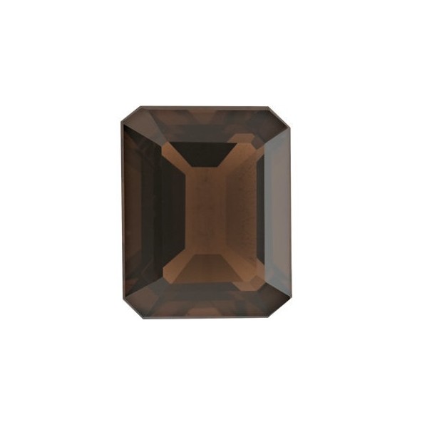 Quartz smoky-záhneda emerald 18 x 13 mm 15ct Fazetovaný KREFAABR-18 Quartz smoky-záhneda emerald 18 x 13 mm 15ct Fazetovaný KREFAABR-18