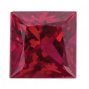 Rubín štvorec 2 x 2 mm, AA, Princess cut