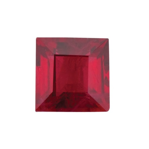 Rubín štvorec 2,5 x 2,5 mm 0,14ct Step-cut RBPSAARB-2,5