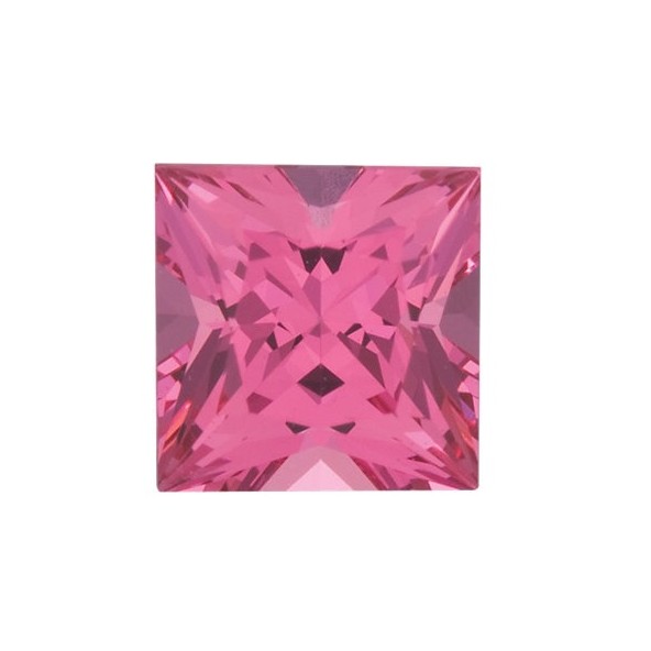 Spinel ružový štvorec 3 x 3 mm 0,2ct Princess cut SLPPAARO-3