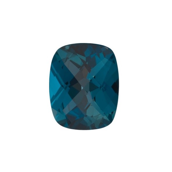 Topás London Blue antický cushion 10 x 8 mm 3,5ct Checkerboard cut TPUCAALO-10