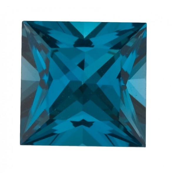 Topás London Blue štvorec 5 x 5 mm 0,8ct Princess cut TPPPAALO-5