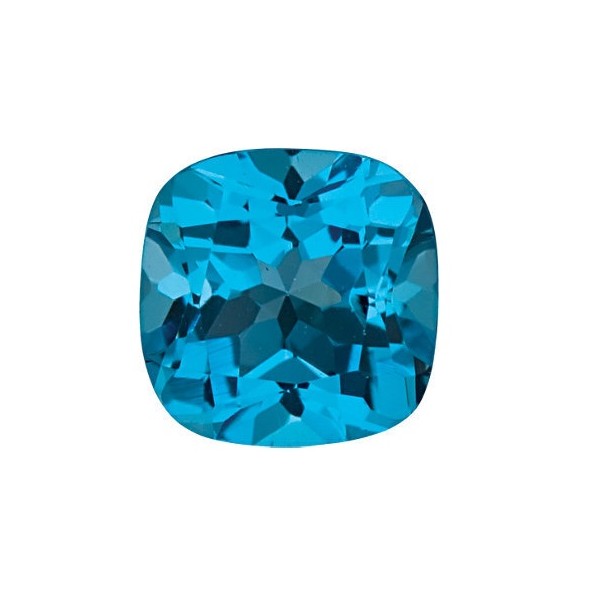 Topás Swiss Blue antický štvorec 6 x 6 mm 1,12ct Fazetovaný TPVFAASB-6 Topás Swiss Blue antický štvorec 6 x 6 mm 1,12ct Fazetovaný TPVFAASB-6