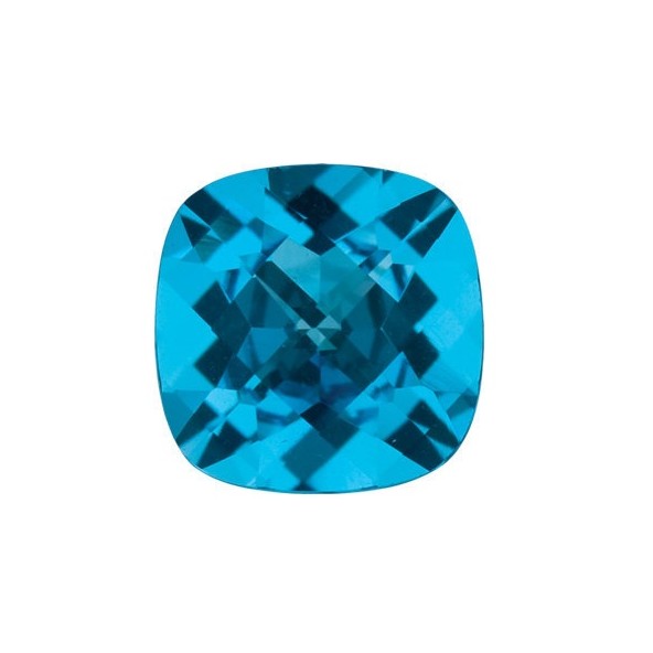Topás Swiss Blue antický štvorec 6 x 6 mm 1,12ct Checkerboard cut TPVCAASB-6