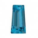 Topás Swiss Blue zúžená bageta 4 x 2 mm, AA, Fazetovaný