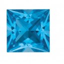 Topás Swiss Blue štvorec 5 x 5 mm, AA, Princess cut