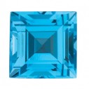 Topás Swiss Blue štvorec 3 x 3 mm, AA, Step-cut