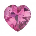 Topás Pure pink mystic  srdce 7 x 7 mm, AA, Fazetovaný